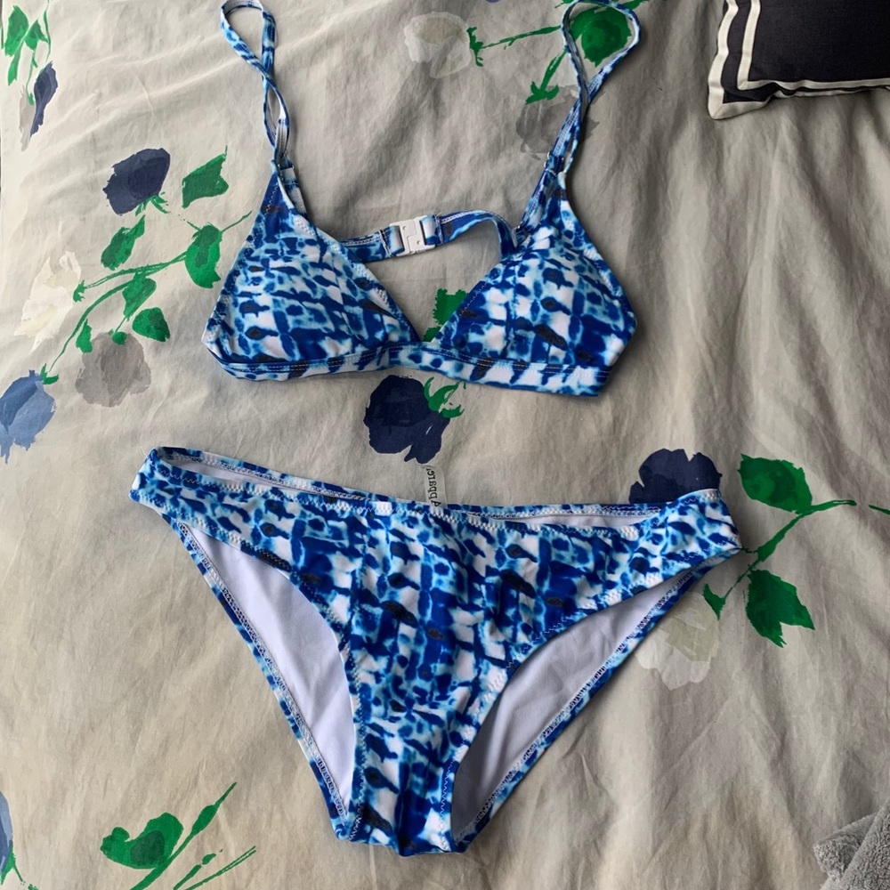 Zaful blue patterned bikini